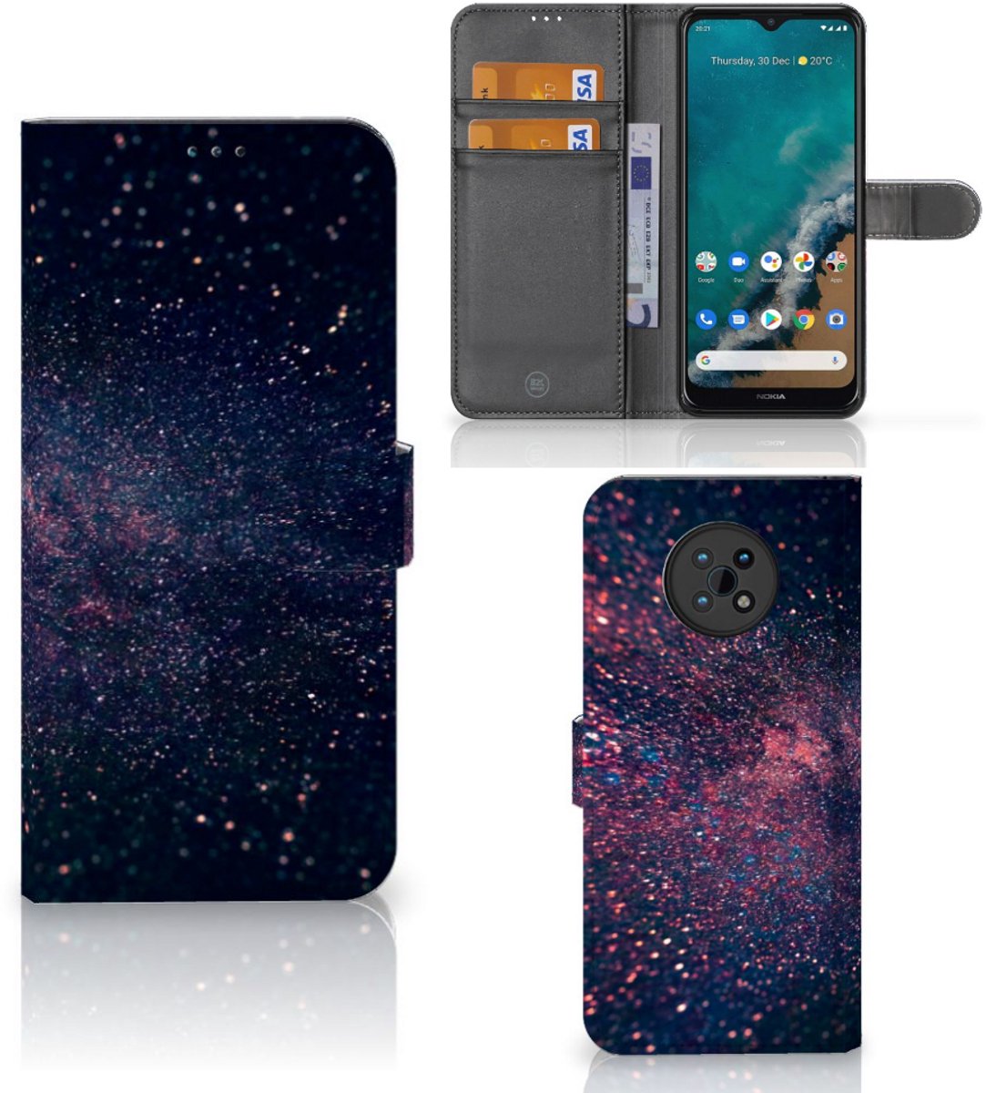 Nokia G50 Book Case Stars