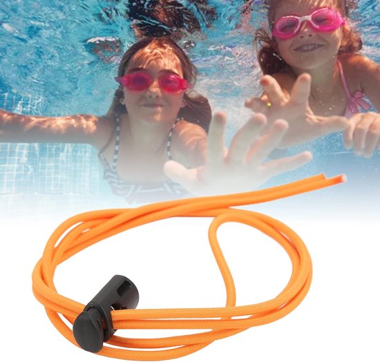 2PCS Bungee Goggle Strap, Elastische Zwembril Touw Verstelbare Duiken Snorkelen Riem Koord Zwembenodigdheden(Oranje) — afbeelding 2