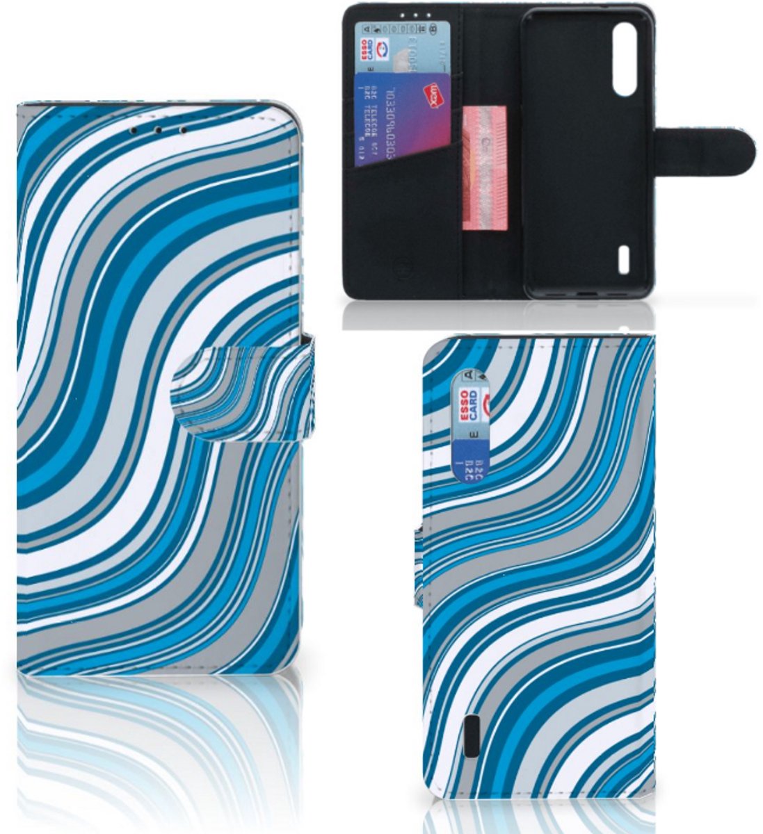 Xiaomi Mi 9 Lite Telefoon Hoesje Waves Blue