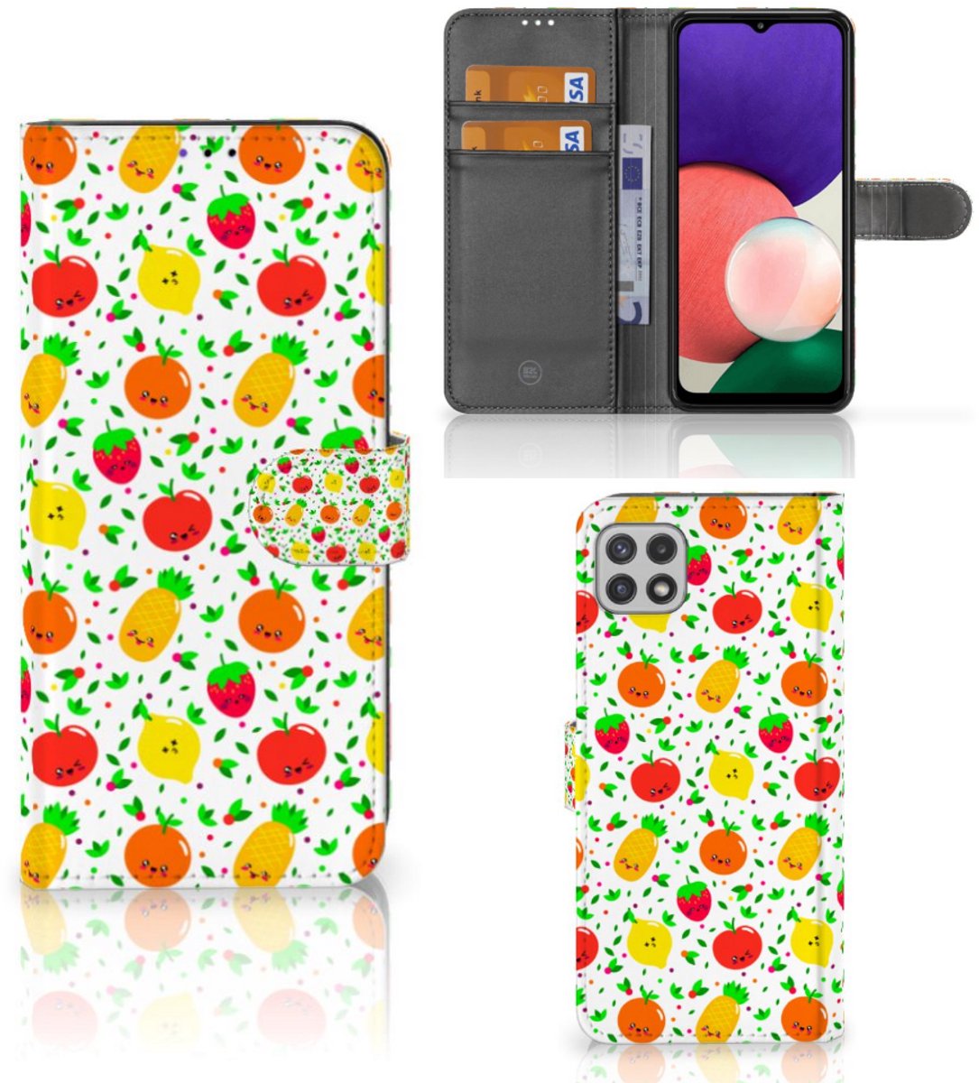 Samsung Galaxy A22 5G Book Cover Fruits