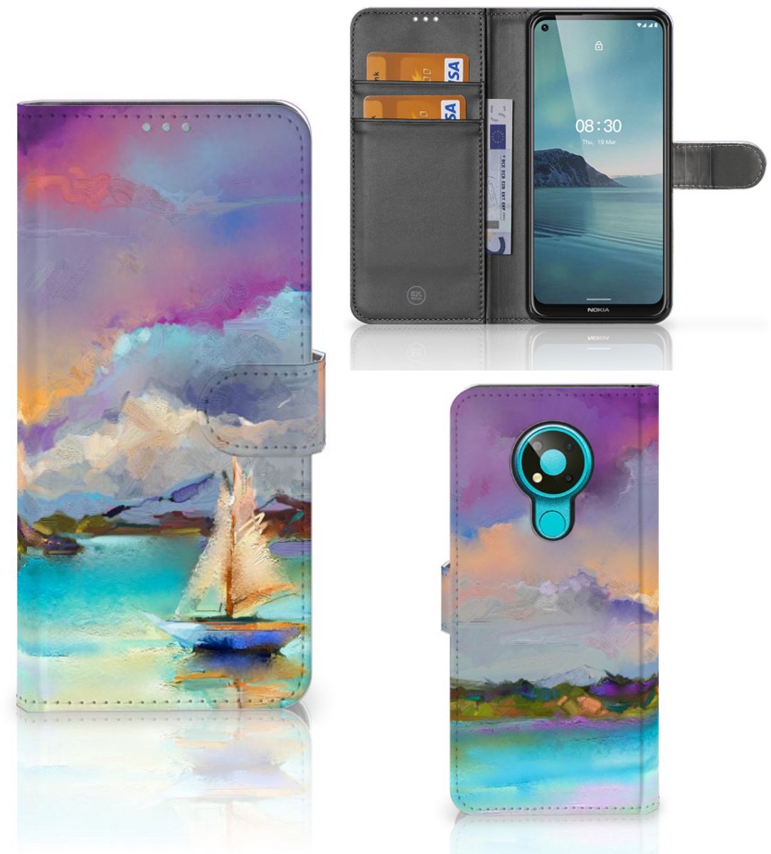 Book Case voor Hoesje Nokia 3.4 Boat