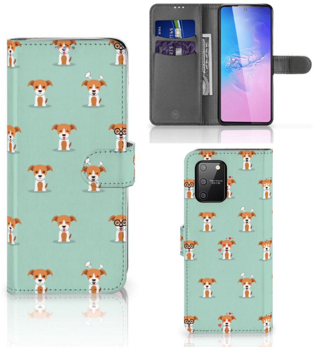 Samsung S10 Lite Telefoonhoesje met Pasjes Pups