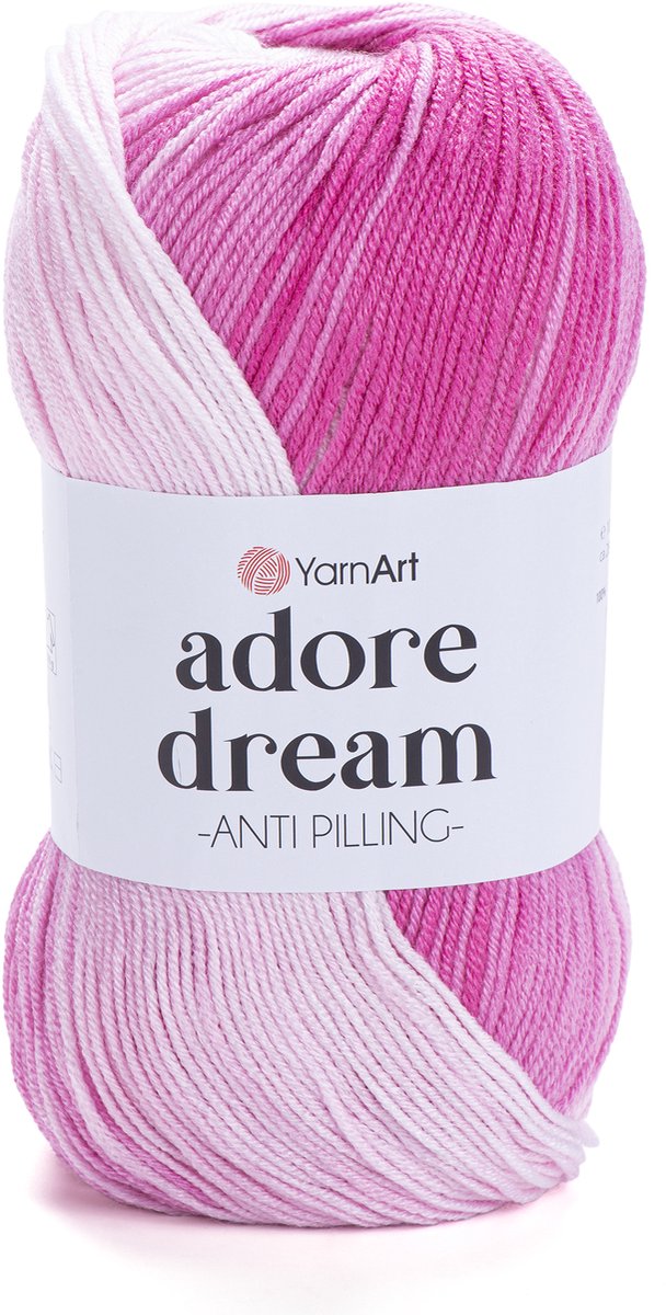 YarnArt Adore Dream – Anti-Pilling Acryl Garen met Kleurverloop – Zacht & Kleurvast – Ideaal voor Kleding en Accessoires - Kleur 1062