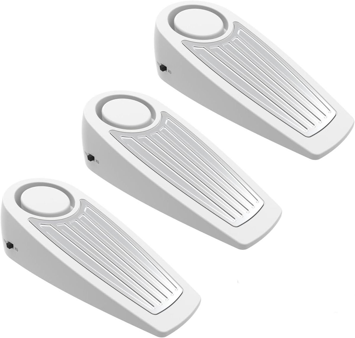 Deurstop Alarm - Beveiligingsalarm Sirene - Extra Beveiliging Thuis - 130dB Luid Geluid - 3 stuks - Wit