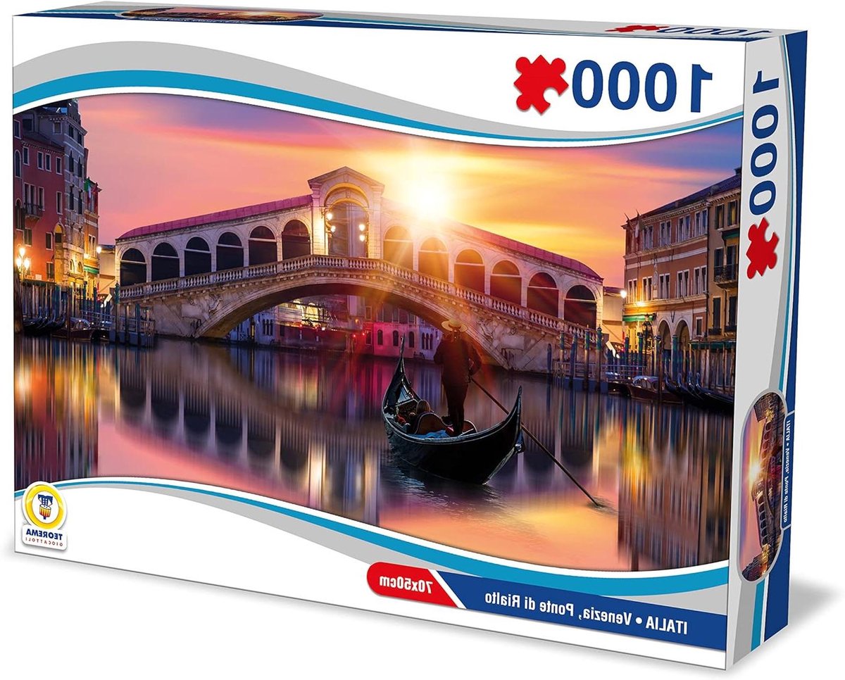 Legpuzzel Venetië - Stadsgezicht Puzzel - Ontspannen Tijdverdrijf - Dikke Stevige Stukjes - 1000 Stukjes 70x50cm - Veelkleurig