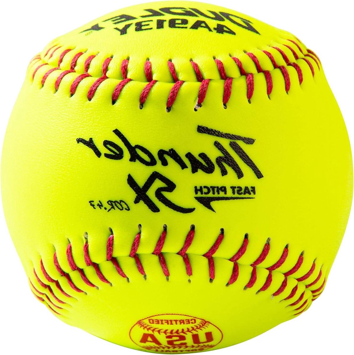 Fast Pitch Softbal - Softbalballen Dozijn - Sporten en Trainen - Synthetische Cover Verhoogde Naad - 12-Inch - Rode Steek