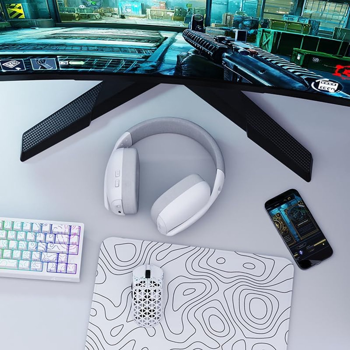 Attack Shark L80 PRO - Gaming Headset - Wit thumbnail 3