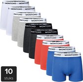 MONTCHO - Caleçon Bio Cotton - Sous-vêtements - Sous-vêtement Homme - Lot de 8 (4 Zwart - 4 Grijs) - Homme - Taille L