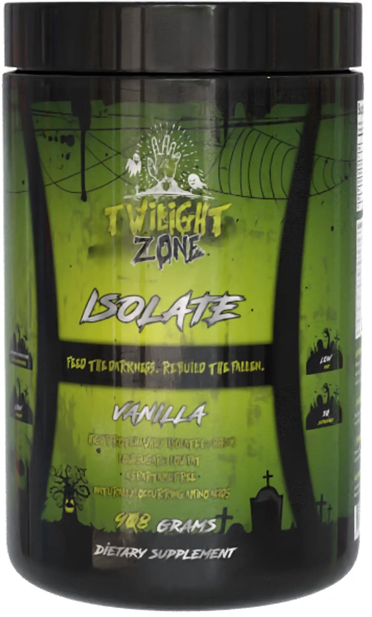 TwilightZone Nutrition Whey Isolate Vanilla – 908g – 30 Servings – Eiwitpoeder – Zeer laag suikergehalte – Nutriworld