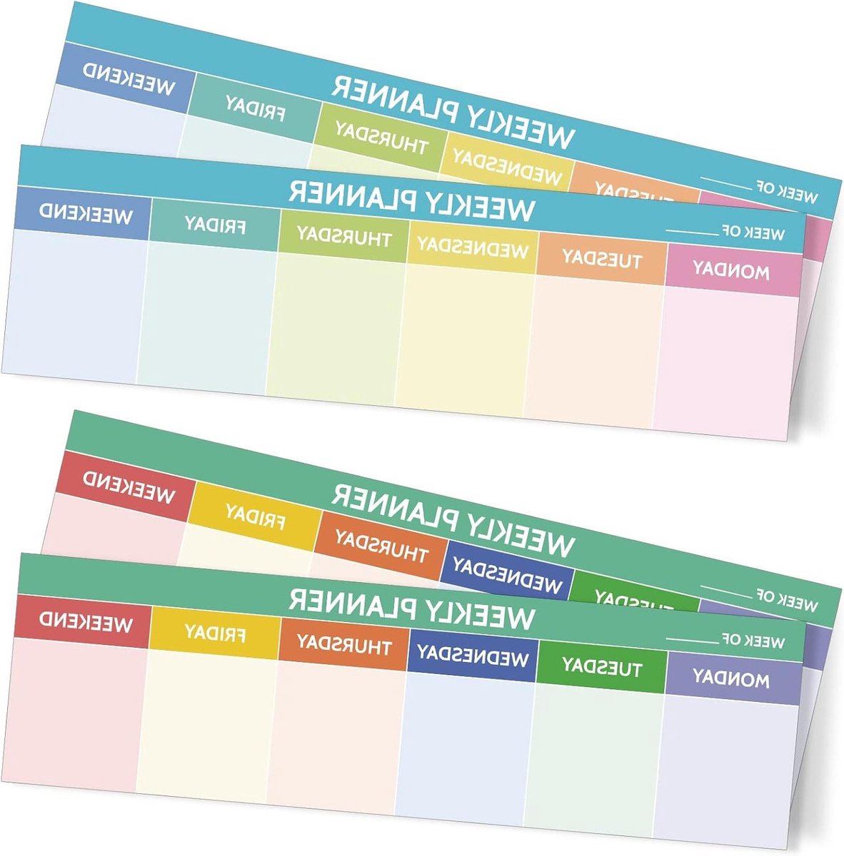 Wekelijkse Planner Notitieblok - Schema Pad To Do Lijst - Taken Bijhouden - Zelfklevend Afscheurbaar - 28 x 95 inch
