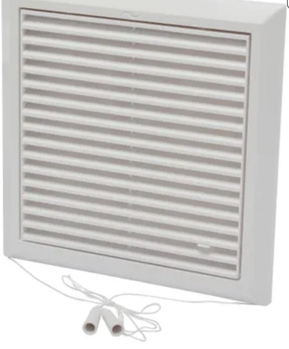 Sencys schuifrooster 25x25cm kunststof wit