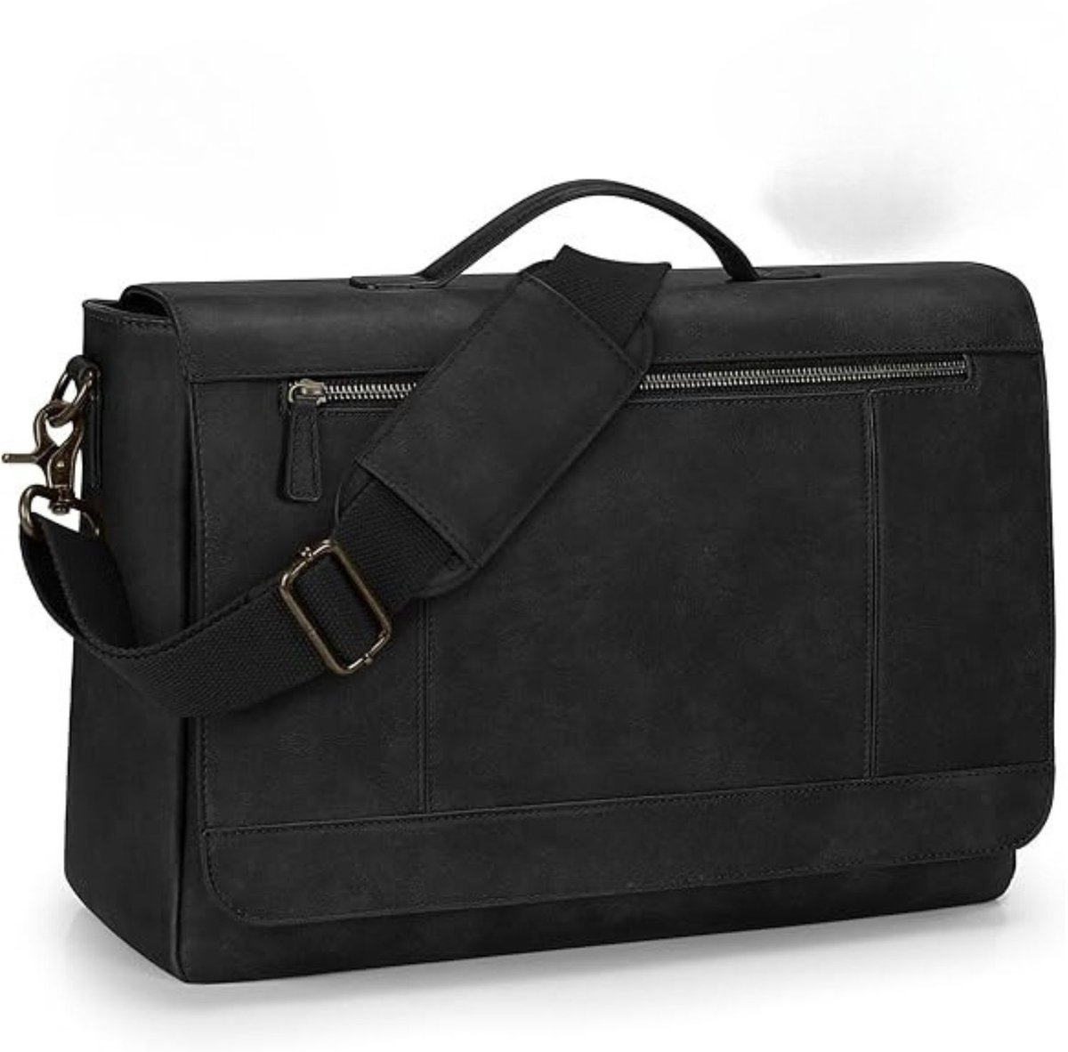 Leren Laptoptas - Laptoptas - Leren Tas - Luxe Leren Laptoptas - Werktas - Schoudertas - Business Tas - Leren Business Tas - 15,6 inch - Zwart - van Imperatoris