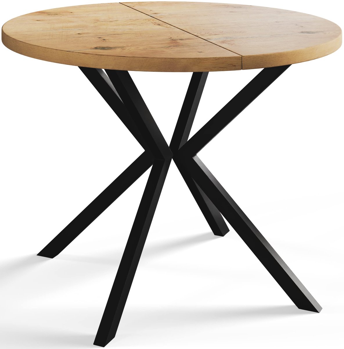 Uittrekbare Eettafel Loft Liten, Tafel 120-200 cm, Lichtbruin
