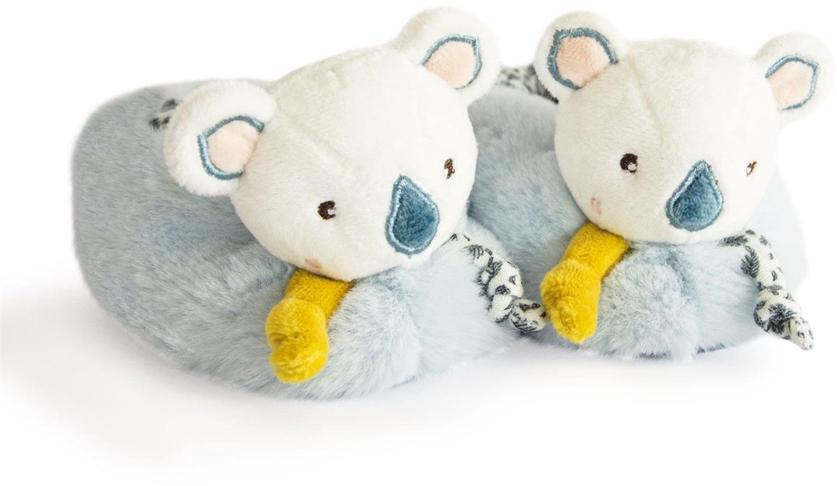 Doudou et Compagnie - Pluche Babyslofjes - Koala - Wit - 0 tot 6 maanden