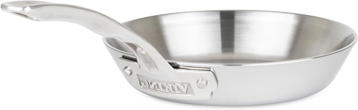 Koekenpan - Bratpan Koekenpan - Gelijkmatig Koken - 3-Laags Constructie - 20 cm - Zilver