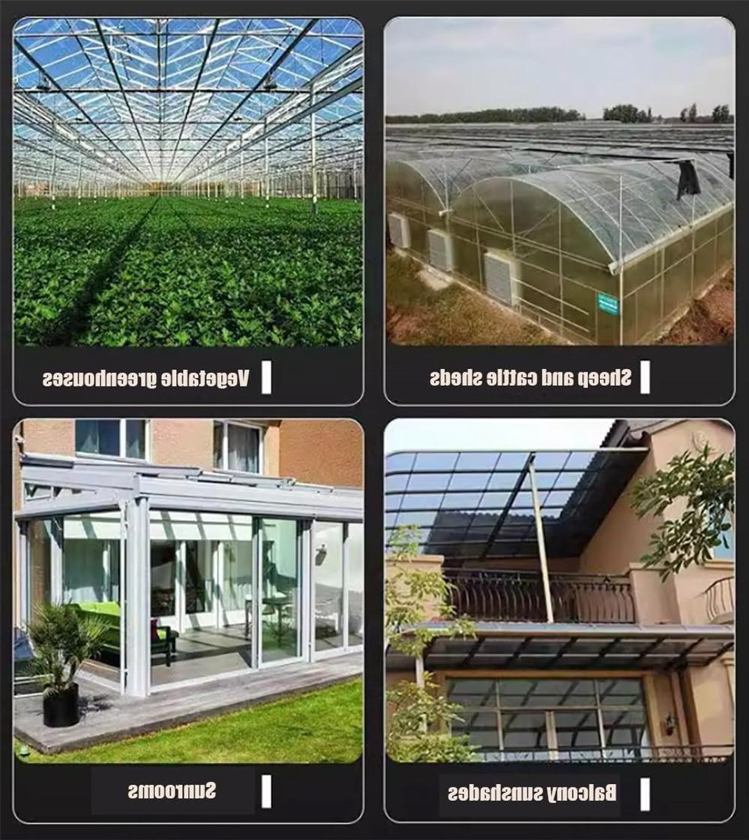 Polycarbonaat Plaat - Kas Deksel - Tuinieren Buiten - UV Bestendig - 1 m x 2 m - Transparant