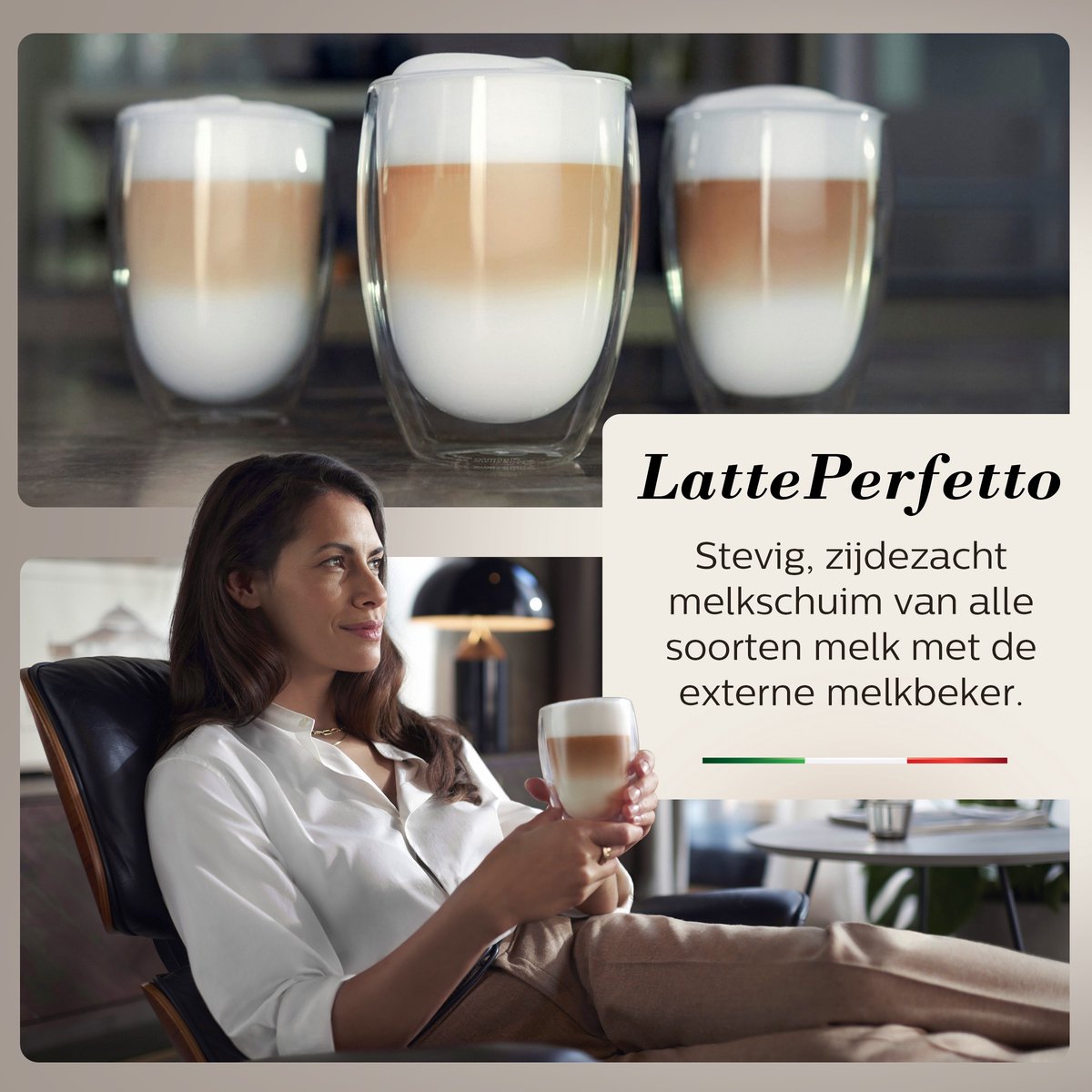 Saeco GranAroma Deluxe SM6680/00 - Zwart - Espressomachine - 18 Dranken met melksysteem - Groot scherm - Slim & verbonden - Volautomatisch - Koffiemachine met bonen + AquaClean filter — afbeelding 4