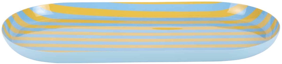 Present Time Dienblad Animado Oval Large - Goudgeel - 38x18x2.5cm - Modern