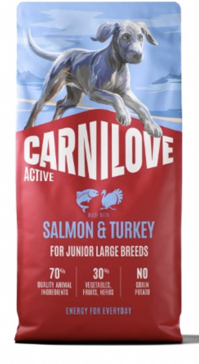 Carnilove Carnilove Active Dog Dry Made with Salmon & Turkey for Junior Large Breeds 12 kg