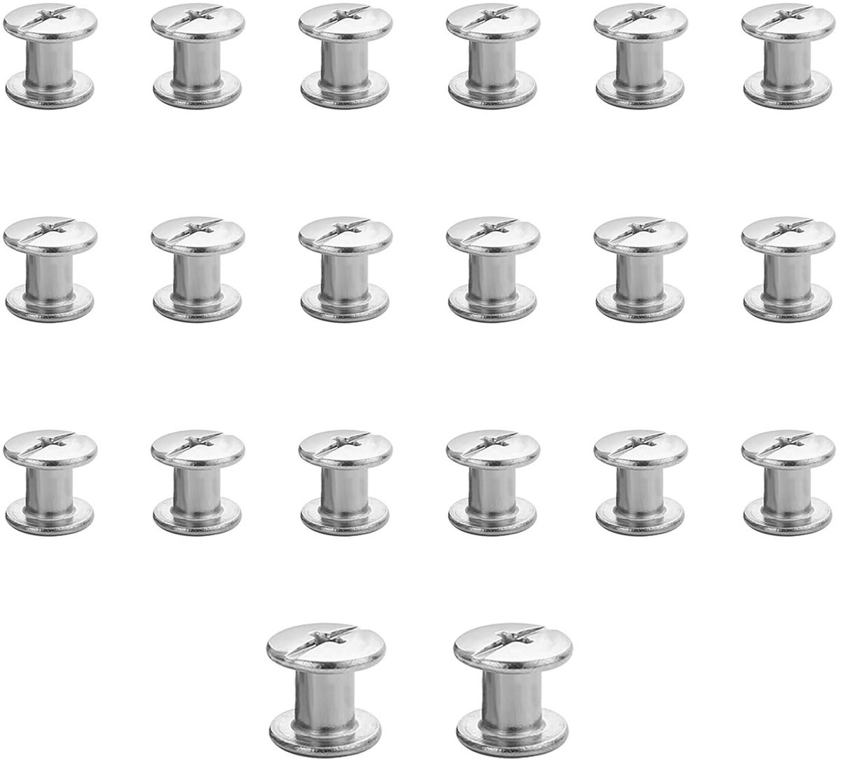 20 Sets Chicago Screw Piles - Rivet Binding Screws voor Tassen, Harnassen en Rugzakken, Ideaal voor Vervangingen en Reparaties van Lederen Accessoires