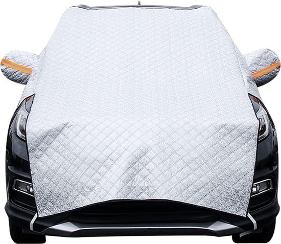 Auto Voorruit Cover - Motorkap Beschermer - Bescherming Tegen Weer - 3 Laags Materiaal - 267 x 145 cm - Zilver