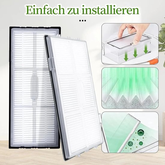 Sillar Filter voor Bosch Flexxo Serie 4 | Vervangende Filter Wasbaar voor Bosch Stofzuiger | Reserveonderdelen & Accessoires voor Athlet, Zoo'o ProAnimal Onderdeelnr. 12026520 (3 Filters, 3 Foams
