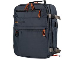 ITACA - Sac A Dos pratique et Sac De Voyage Cabin polyvalent avec grande capacité et rangement organisé pour courts séjours et voyages. Compatibles Ryanair., Dark Grey, L