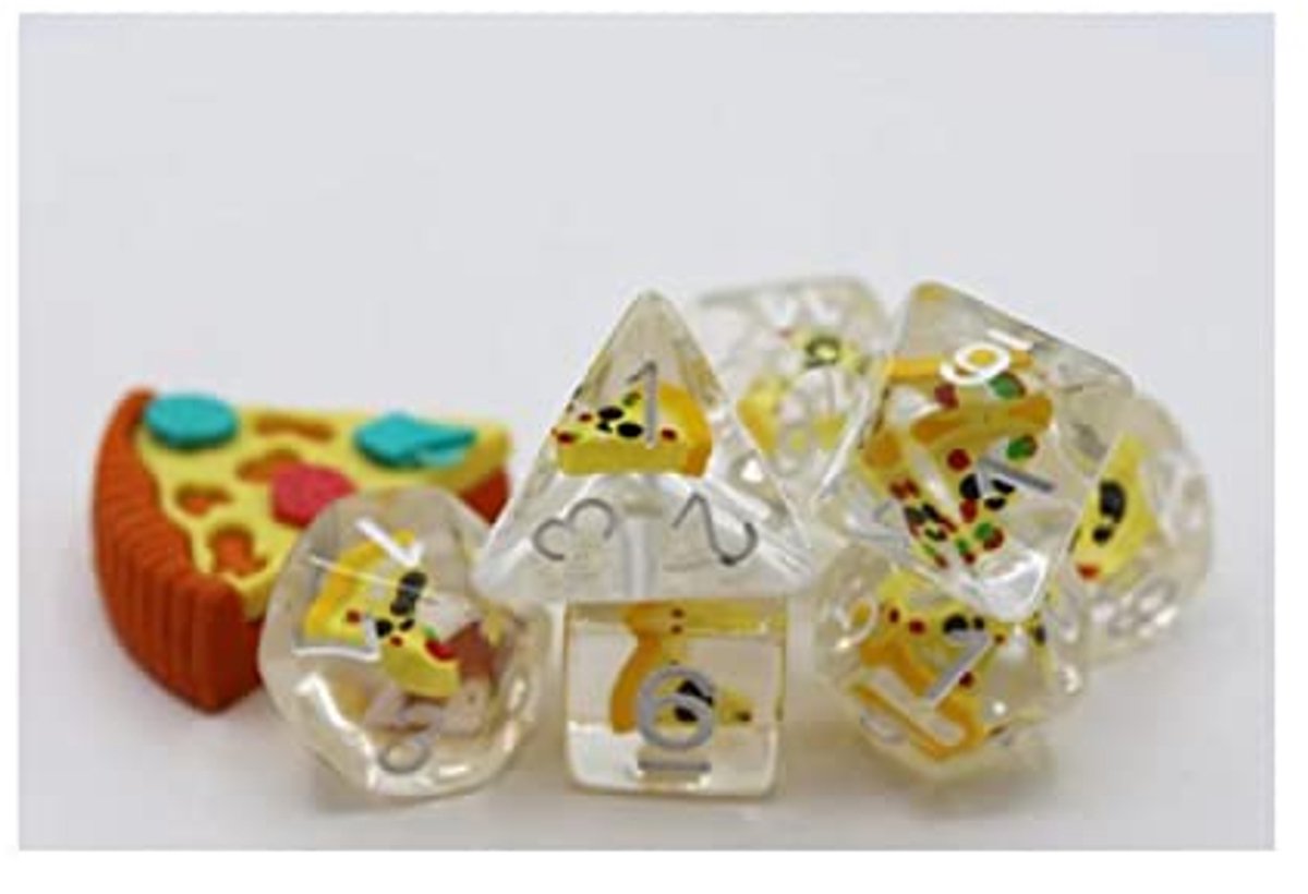 Foam Brain Games dobbelstenen set pizza multicolor educatief spel.