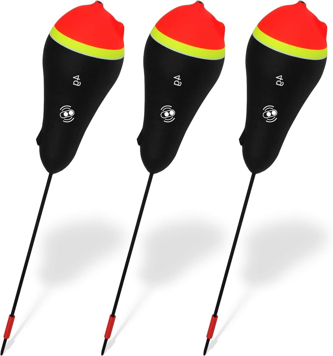 Trout Dobbers Set - Visdobbers Hengelsport - Trekken Vissen - Geintegreerde Rammelaar - 3 stuks - Oranje