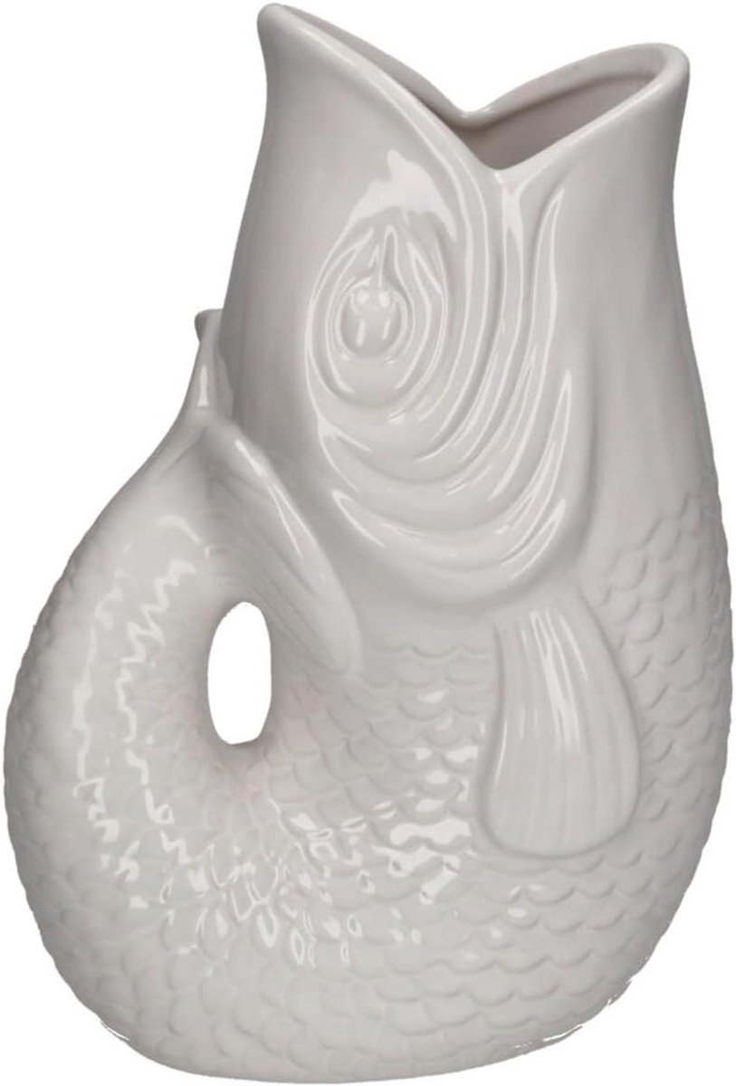 Wijnkoeler - Fleskoeler Koeler - Dranken Koel Houden - Gestileerd Gezicht - 29.7 cm - Wit