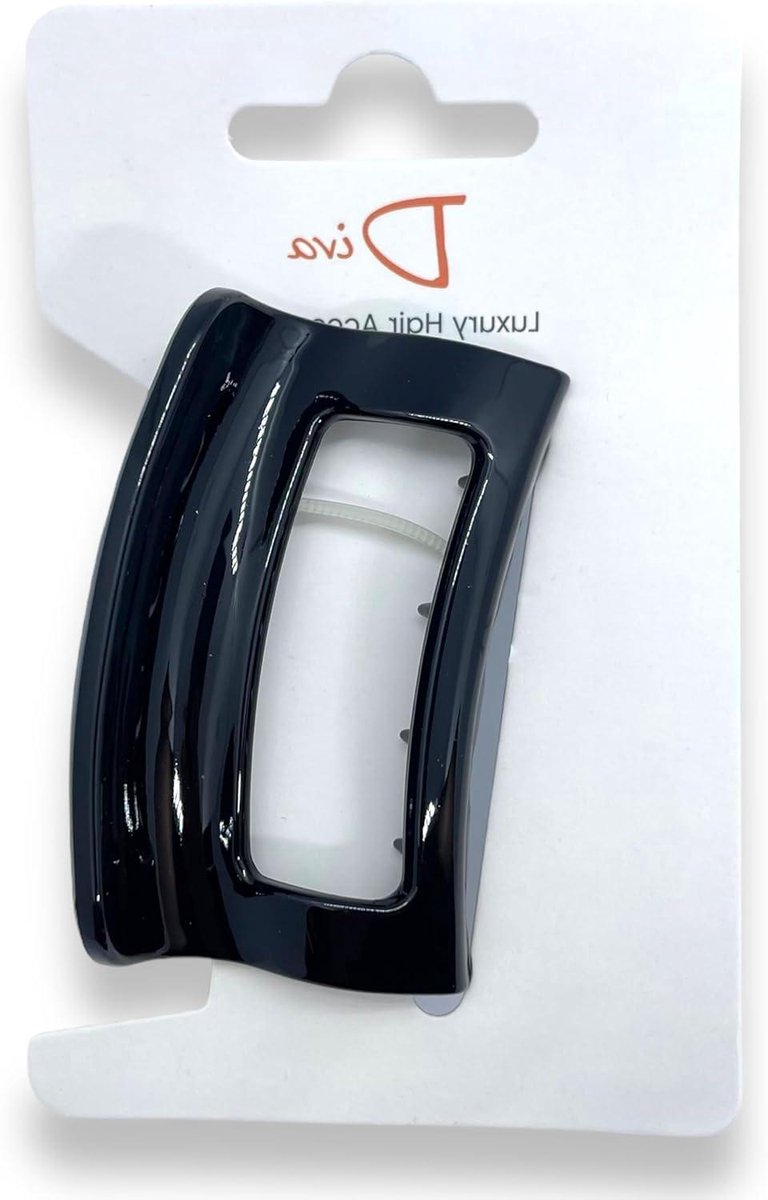 Haar Klauwclip - Haarclip Klem - Haar Stylen - Elegante Bladvorm - 6 cm - Zwart