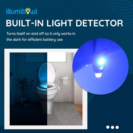 ILLUMIBOWL Toilet nachtlampje, zoals te zien op haaientank, meerkleurig, universele pasvorm, batterij-aangedreven bewegingssensor nachtlampje, badkamer gadgets, zindelijkheidstraining led-toiletlamp — afbeelding 2