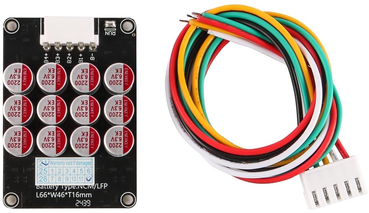 Cosensi - Active Battery Balancer - Lithium Accu Balancer - 5A Balancer voor Accu's - 1.8V-4.5V - Balancer met aansluitkabel - Geschikt voor scoote...