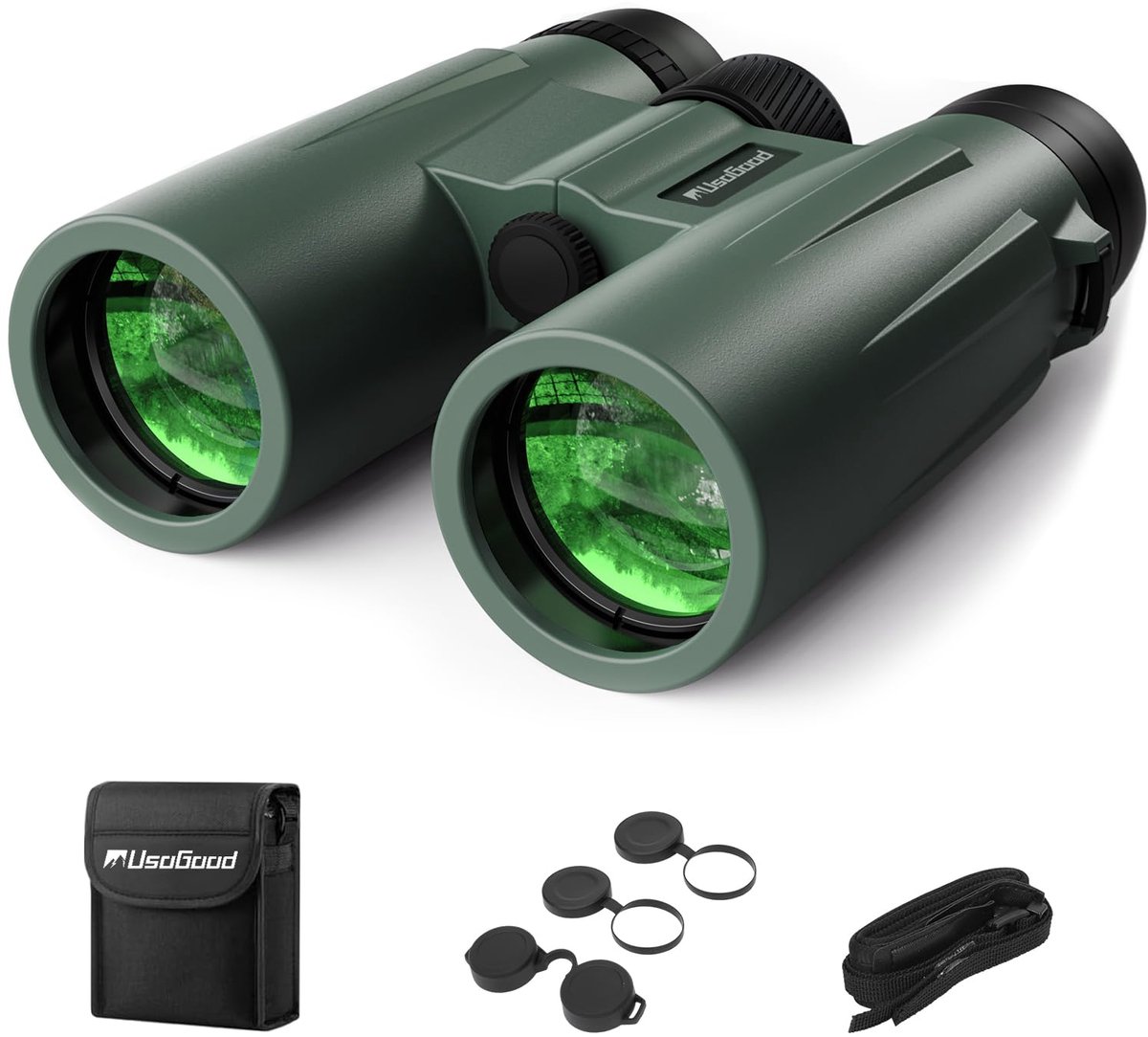 10×42 verrekijker voor volwassenen, high powered, compacte BAK4 verrekijker