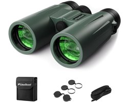 10×42 verrekijker voor volwassenen, high powered, compacte BAK4 verrekijker