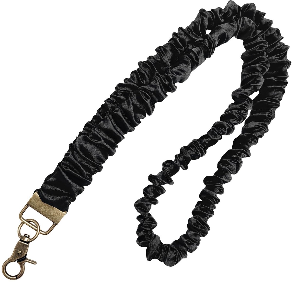 Cosensi - Scrunchie lanyard - Sleutelhanger - Elegante en functionele oplossing - Zwart - Voor sleutels en kaarten - Ideaal voor studenten en docenten