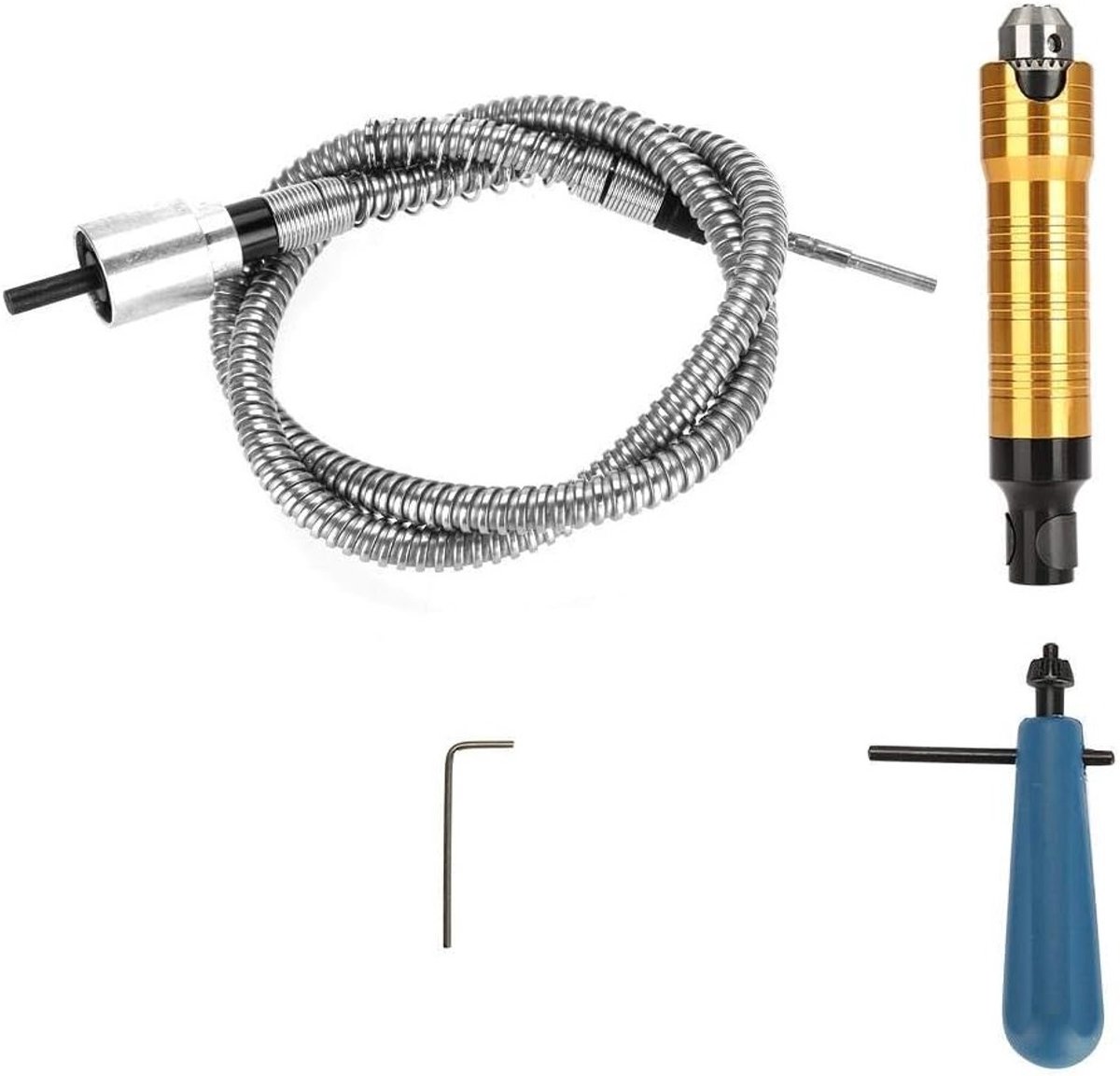 Flexibele 6 mm Schacht Slijper met Spantang, Tension Handle voor Polijsten, Graveren en Boren, Ideaal voor Snijden en Vormen