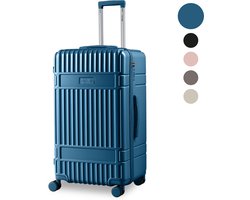 Onbekend SKYCASES Trunk Reiskoffer – Classic Heritage – Extra Grote Koffer – 110L – TSA Slot – Lichtgewicht Trolley – 78x44x36 cm – Trunk Rolkoffer – Spinner Wielen – Donkerblauw