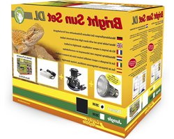 Lucky Reptile Bright Sun Set DL Desert - 35 W Metaaldamplamp inclusief inbouwspot & voorschakelapparaat - Reptielenlamp met zonachtig lichtspectrum - Terrariumaccessoire - UV-set in zwart