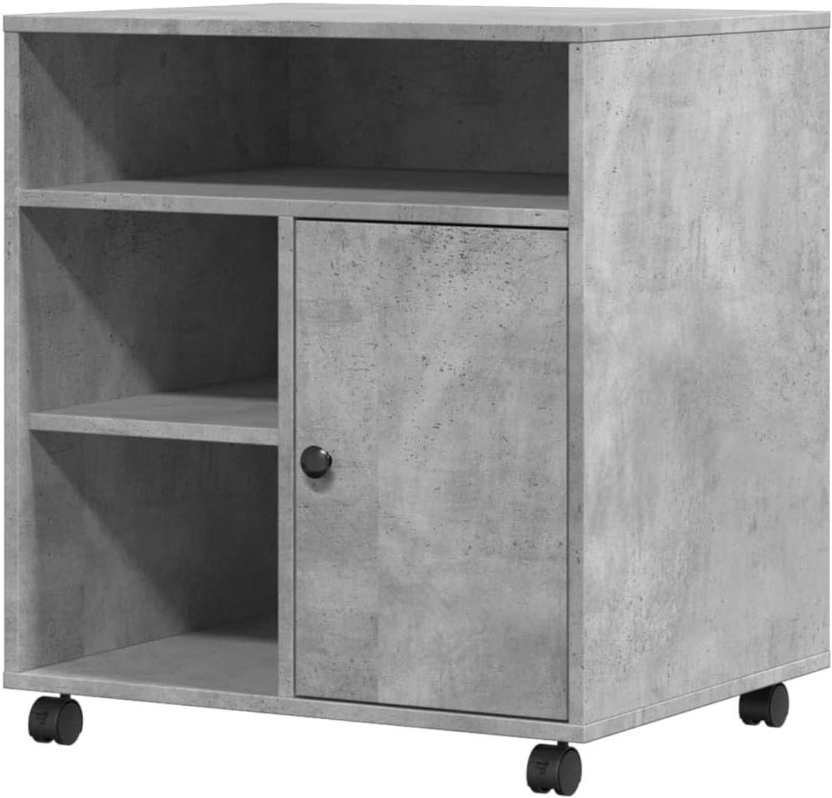 Printerkastje met wielen - Mobiel archief - Werkplek organiseren - Verrijdbaar en vergrendelbaar - 60 x 50 x 67 cm