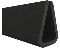 STEIGNER Rubberen afdichting randbeschermingsprofiel S-1087 ZWART 9x15mm rubberen profiel, 10 meter, fittingsprofiel randbescherming Keder Kederband U-profiel