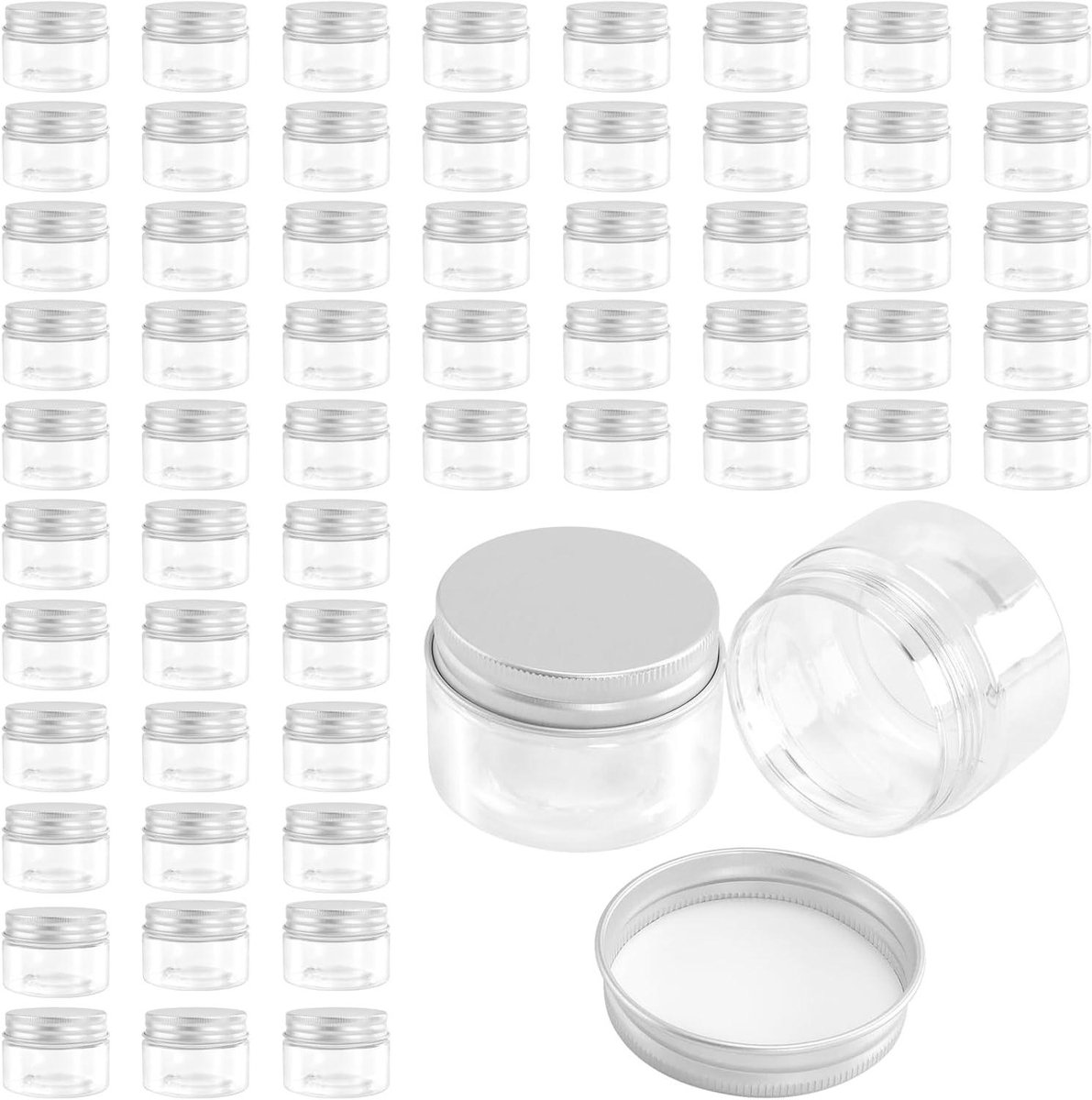 Plastic Potten - Sample Jars - Reizen en Opslag - Transparant Ontwerp - 30 ml - Transparant