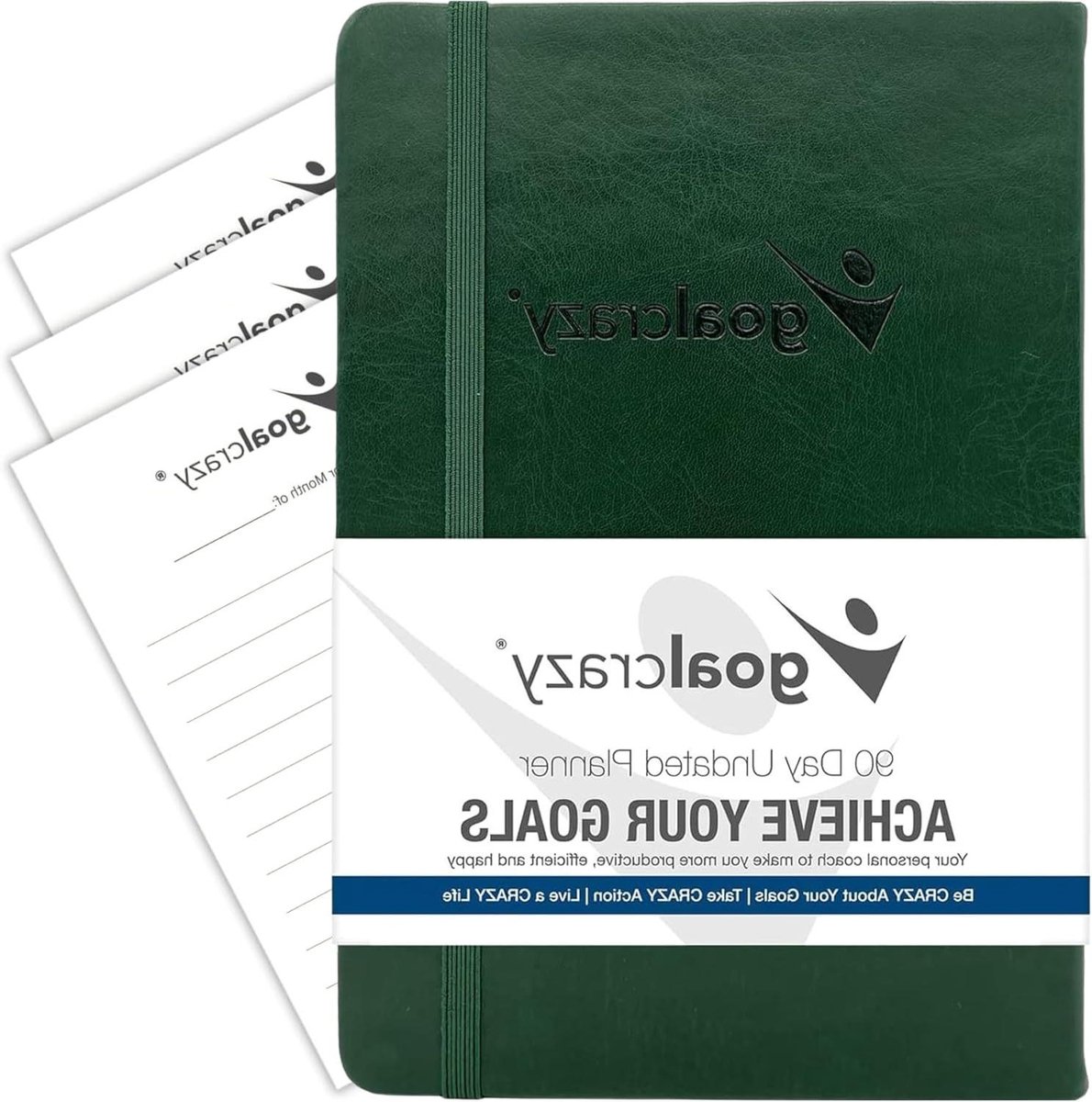 Ongedateerde Planner - Dagboek Organizer - Productiviteit Verhoging - Geleide Doelen Methode - A5 Formaat - Groen