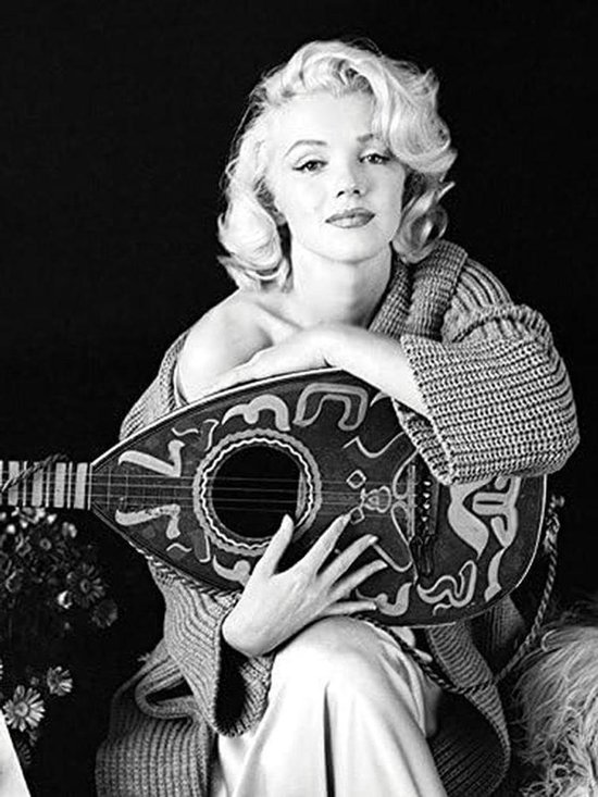Canvasdruk Marilyn Monroe - Poster Ingelijst - Wanddecoratie Ophangen - Officieel Gelicentieerd - 60 x 80 cm - Meerkleurig