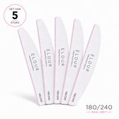 Eldur® Professionele Nagelvijl 5pcs - Moon #180/240 - Nagelverzorging - Top Kwaliteit