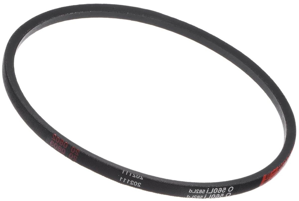 Rubber aandrijfriem voor krachttransmissie - 622 mm lengte, 10 mm breedte, 6 mm dikte, zwart, 40 graden temperatuur