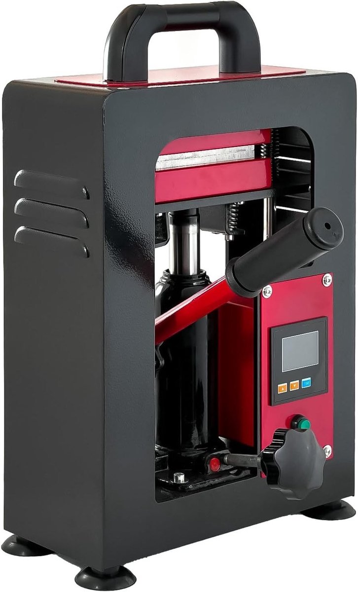 Hydraulische Warmtepers, 600W, Handmatige 5 Ton Drukmachine voor Colofonium Extractie, Ideaal voor Koffiebars en Thuisgebruik