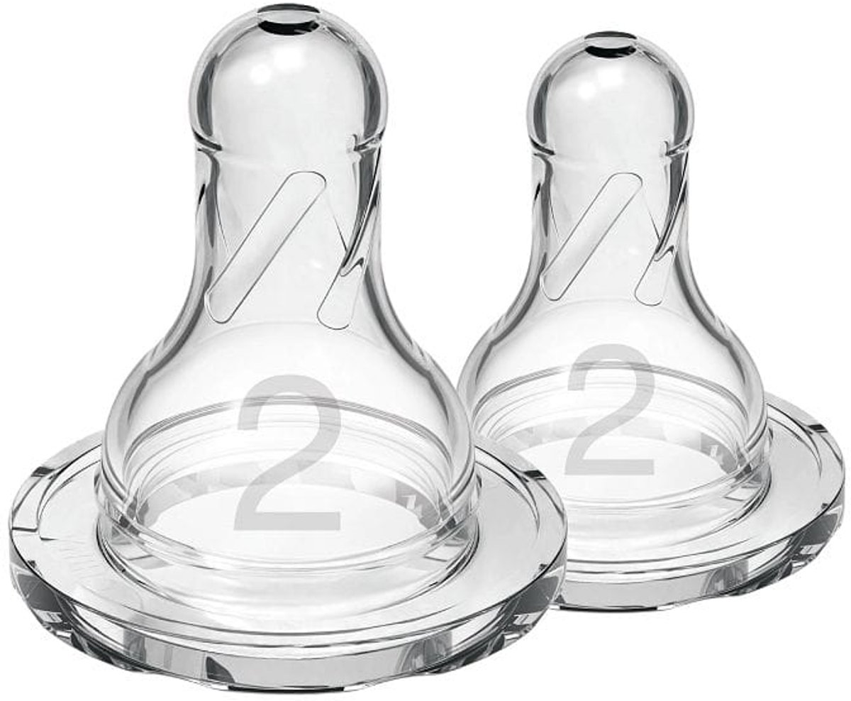Bol.com Dr. Brown's Options+ Flesspeen - Fase 2 - Smalle halsfles - 2 stuks aanbieding