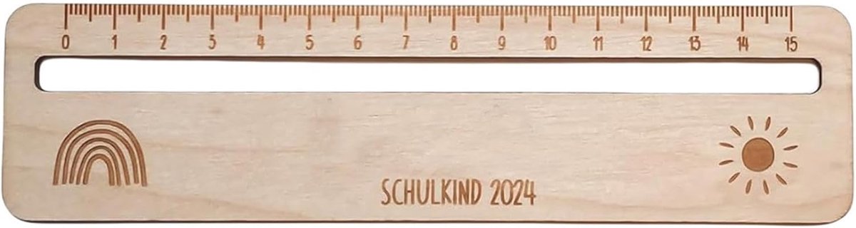 Leesliniaal Kinderen - Lees Tracker - Geleid Lezen - Geen Ruwe Randen - 20 x 6 cm - Hout Kleur