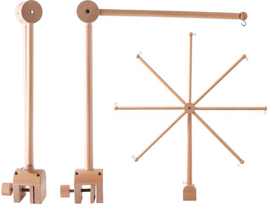 Mobiel Houder - Wieg Mobiel - Baby Mobiel Houder Hout - Muziekmobiel Houder Hout - Baby Mobiel Houder Hout - Boxmobiel Houder Hout - Baby Kamer Decoratie - Verstelbare Arm Voor Babybox - Eenvoudig Bevestigen - Verstelbaar — afbeelding 4